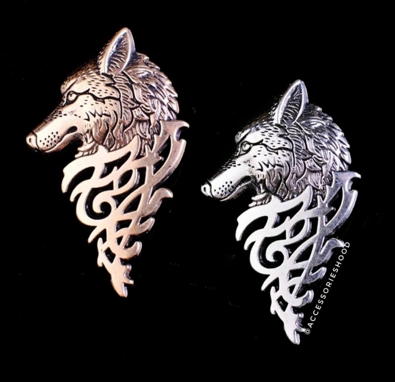 Men's Brooch Golden Wolf - Image 2