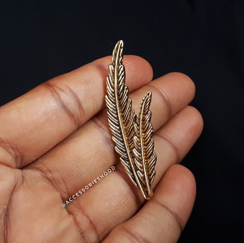 Men's Brooch - Rose Gold Feather - Image 2