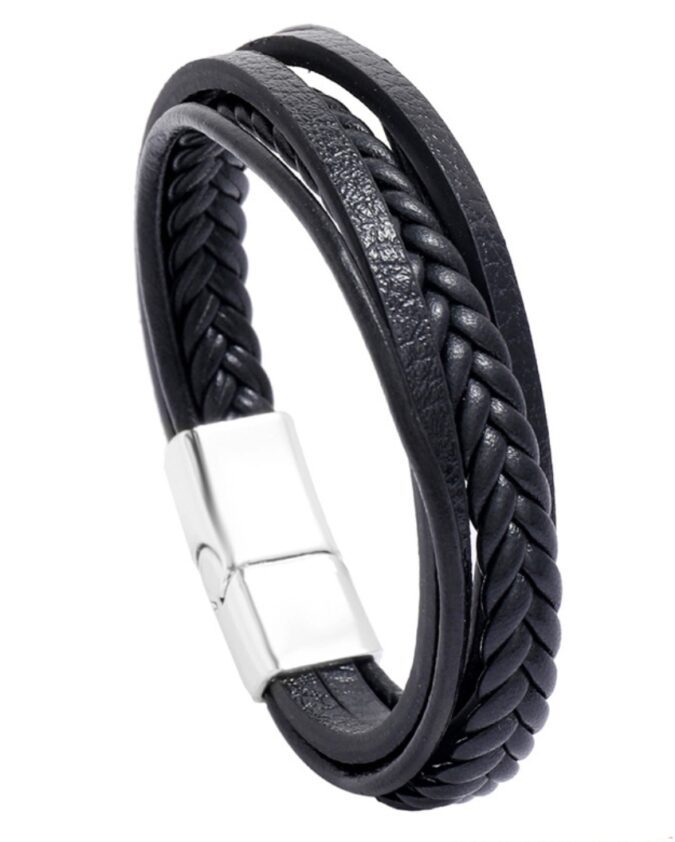 Black Leather Bracelet