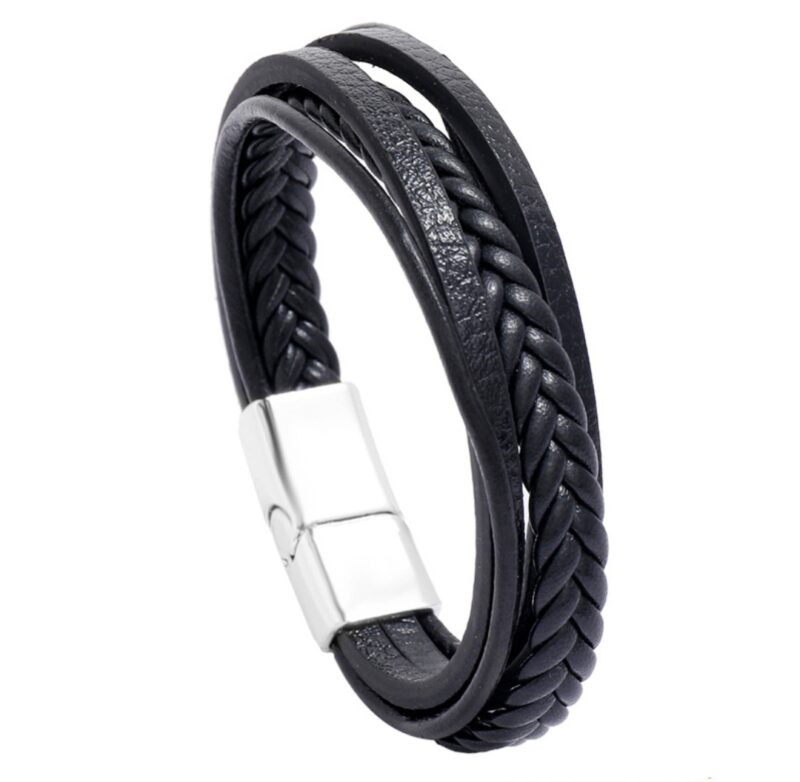 Black Leather Bracelet
