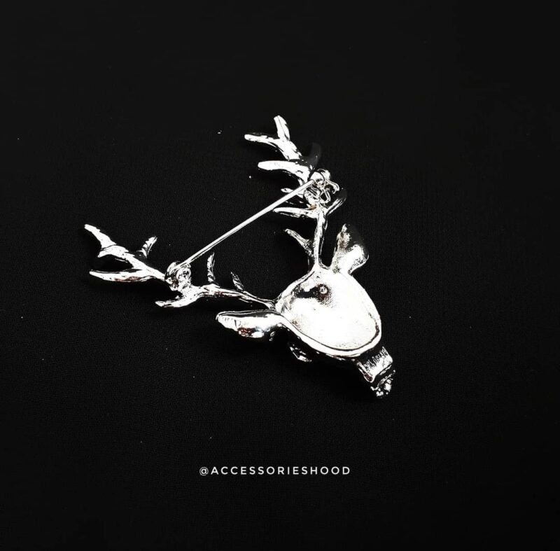 Men's Brooch - Golden Deer Head - Image 5