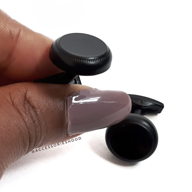 Black Round Cufflinks - Image 3